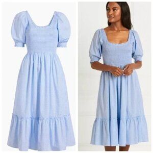 Hill House Louisa Nap Dress - Hydrangea Gingham - XS